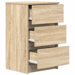 vidaXL Tables de chevet avec 3 tiroirs 2 Pièces chêne sonoma 39x35x65 cm