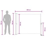 vidaXL Auvent latéral 100  polyester fer acier