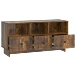 vidaXL Meuble TV Chêne fumé 102 x 34 5 x 50 cm Bois d'ingénierie
