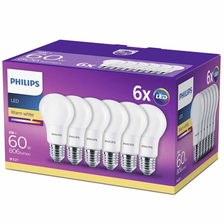 Philips ampoule led 6 pcs 8 w 806 lumens 929001234391 - La Poste