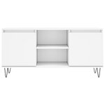 vidaXL Meuble TV blanc 104x35x50 cm bois d'ingénierie