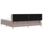 Lit Box Spring vidaXL avec matelas en taupe  200x200 cm  tissu