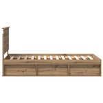 vidaXL Cadre de lit Chêne artisan 100 x 200 cm Pin massif