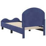 vidaXL Cadre de lit pour tout-petit avec tête de lit Bleu police