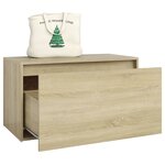 vidaXL Banc d'entrée 80x40x45 cm Chêne sonoma Bois d'ingénierie