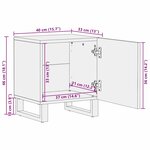 vidaXL Tables de chevet - 2 Pièces  40x33 5x46 cm  en bois de mangue massif.