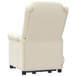 vidaXL Fauteuil Crème Similicuir