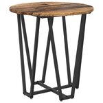 Table d'appoint vidaXL 2 pièces en bois vintage  stratifié et métal