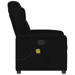 vidaXL Fauteuil de massage inclinable Noir Tissu