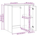 vidaXL Armoire pour machine à laver avec porte Blanc 87 x 60 x 89 cm