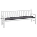 vidaXL Coussin de banc de jardin anthracite 200x50x7 cm tissu oxford