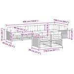 vidaXL Ensemble de canapés d'extérieur 8 Pièces Naturel et Anthracite