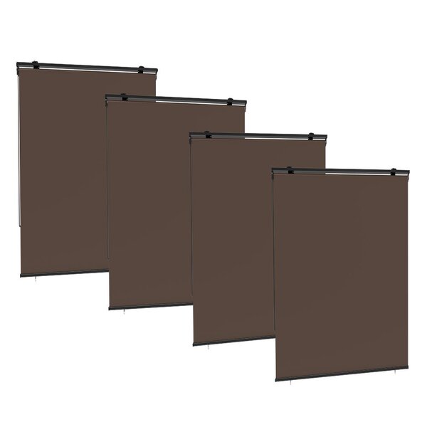 Lot de 4 stores enrouleur d'extérieur 120x225 cm houston taupe  universel