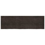 vidaXL Dessus de table marron foncé bois chêne massif traité