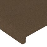 vidaXL Tête de lit avec oreilles Marron Foncé 183x16x78/88 cm Tissu