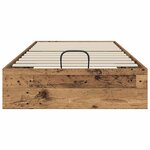 vidaXL Cadre de lit ottoman Bois ancien 193 x 120 x 25 cm