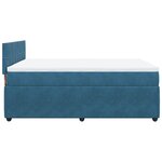 vidaXL Sommier à lattes de lit et matelas bleu 140x190 cm velours