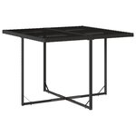 vidaXL Ensemble à manger jardin 9Pièces et coussins noir résine tressée