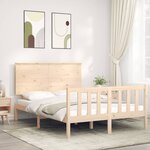 vidaXL Cadre de lit sans matelas bois de pin massif