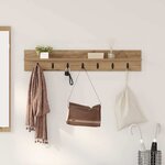 vidaXL Porte-manteau mural chêne artisanal 100 x 10.5 x 18 cm