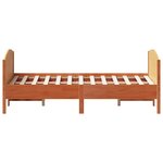 vidaXL Cadre de lit sans matelas cire marron 140x190cm bois pin massif