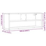 vidaXL Meuble TV chêne marron 100x31x39 5cm bois d'ingénierie et métal
