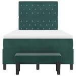 vidaXL Lit à ressorts avec matelas Vert foncé 120 x 200 cm Velours