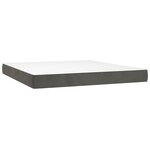 vidaXL Sommier à lattes de lit avec matelas LED Gris foncé 160x200 cm