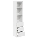 vidaXL Buffet haut blanc 37 5x35x180 cm bois d'ingénierie