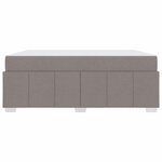 vidaXL Cadre de lit avec matelas Taupe 180 x 200 cm tissu