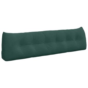 vidaXL Coussin de Dos Vert foncé 180 x 24 x 50 cm Velours