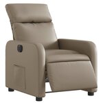 vidaXL Fauteuil inclinable électrique Cappuccino Similicuir