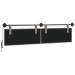 vidaXL Tête de lit suspendue Taupe Tissu
