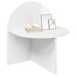 vidaXL Table de chevet Blanc brillant 40 x 35 5 x 45 5 cm