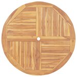 vidaXL Table pliable de jardin Ø 120 cm Bois de teck solide