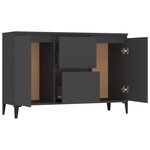 Vidaxl buffet gris 104x35x70 cm aggloméré