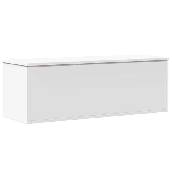 vidaXL Boîte de rangement blanc 102x35x35 cm bois d'ingénierie