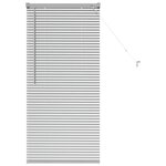 vidaXL Store de Fenêtre avec des rideaux Manuel Argent Aluminium