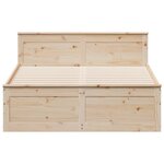 vidaXL Cadre de lit sans matelas avec tête de lit 140x200 cm bois pin