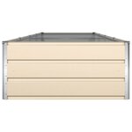 vidaXL Jardinière Ivoire 195 x 100 x 45 cm Acier galvanisé