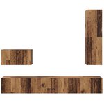 vidaXL Ensemble de meubles TV 4 Pièces Bois ancien 200 x 30 x 30 cm