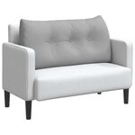 vidaXL Coussin de Dos Gris nuage 100 x 24 x 50 cm tissu