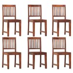 vidaXL Chaises à manger lot de 6 bois solide de manguier