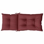 vidaXL Coussins de chaise dossier haut lot de 2 rouge bordeaux mélangé
