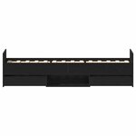vidaXL Cadre de lit Chêne noir 75 x 190 cm Bois d'ingénierie