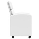 vidaXL Chaises de Salle à Manger avec Roues avec des roues 2 Pièces Blanc