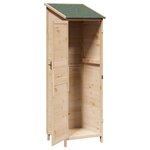 vidaXL Abri de jardin avec toit Naturel 59 5 x 56 x 176 5 cm