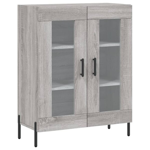 vidaXL Buffet sonoma gris 69 5x34x90 cm bois d'ingénierie
