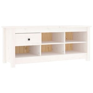 vidaXL Armoire à chaussures Blanc 110x38x45 5 cm Bois de pin massif