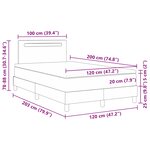 vidaXL Lit à ressorts avec matelas Noir 120 x 200 cm Simili cuir